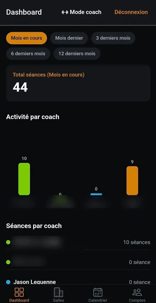 Écran de l’application Le Hook — Application
