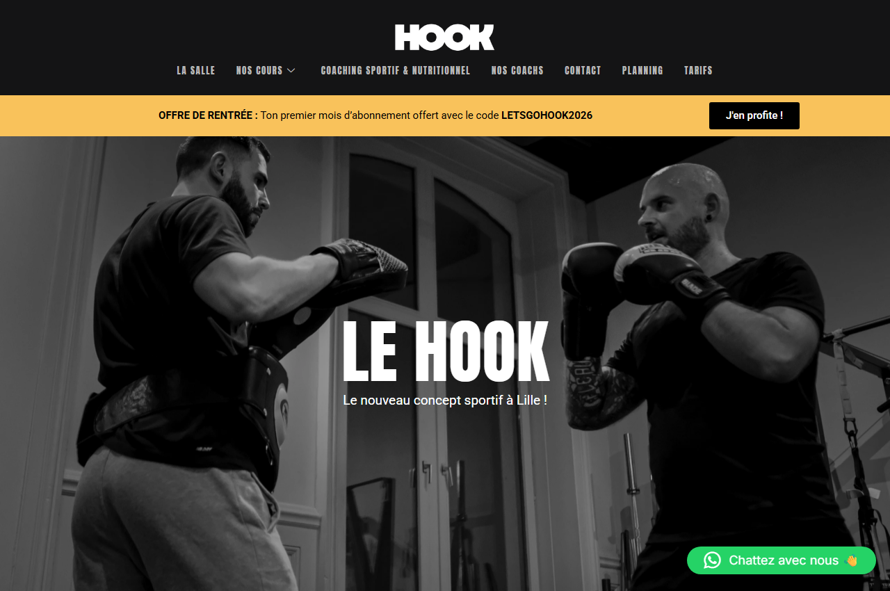 Aperçu du site Le Hook